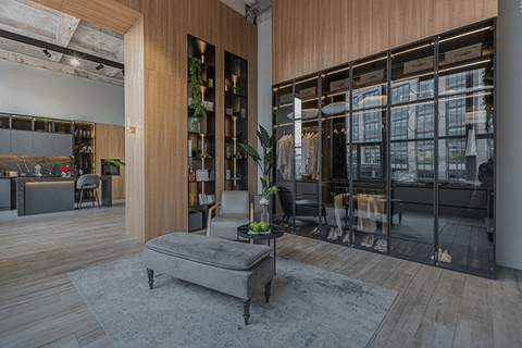 Aménagement pour le textile